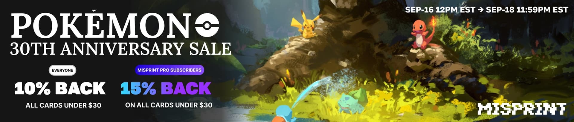 Pokemon 30th Anniversary Sale banner