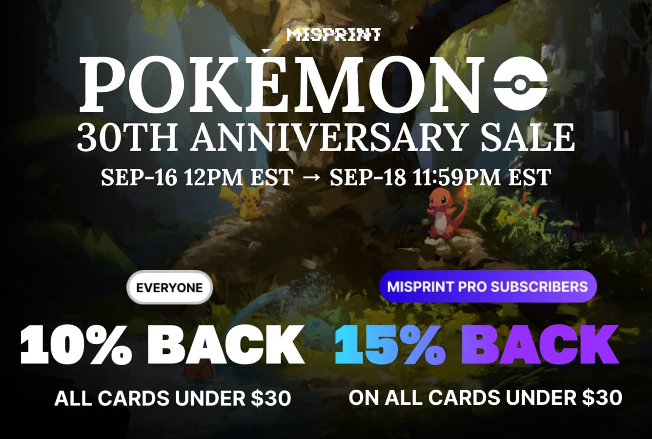 Pokemon 30th Anniversary Sale banner