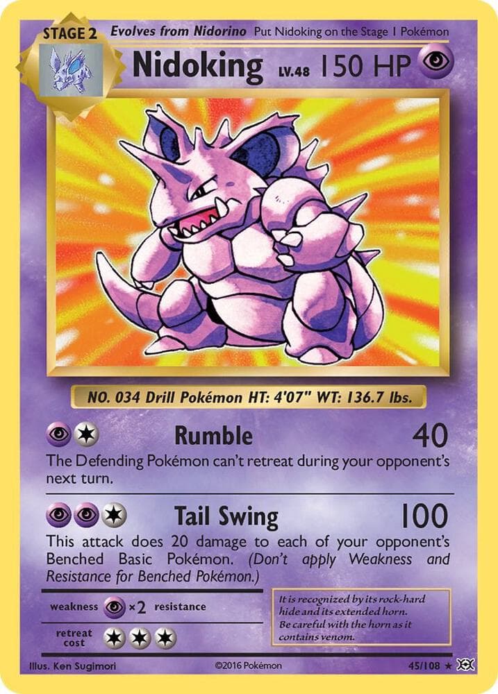 nidoking break pokemon card value 006 - Reverse Holofoil Triumphant Stage 1 Nidoking Cards | Dex -