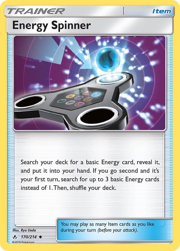 Energy Spinner-Reverse Foil (170) 2019 Pokemon Sun & Moon Unbroken Bonds