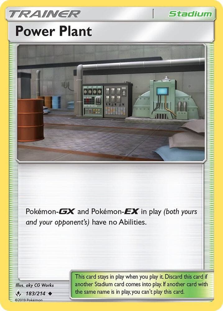 Power Plant-Reverse Foil (183) 2019 Pokemon Sun & Moon Unbroken Bonds