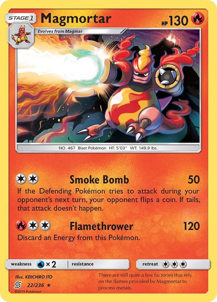 Magmortar (22) 2019 Pokemon Sun & Moon Unified Minds