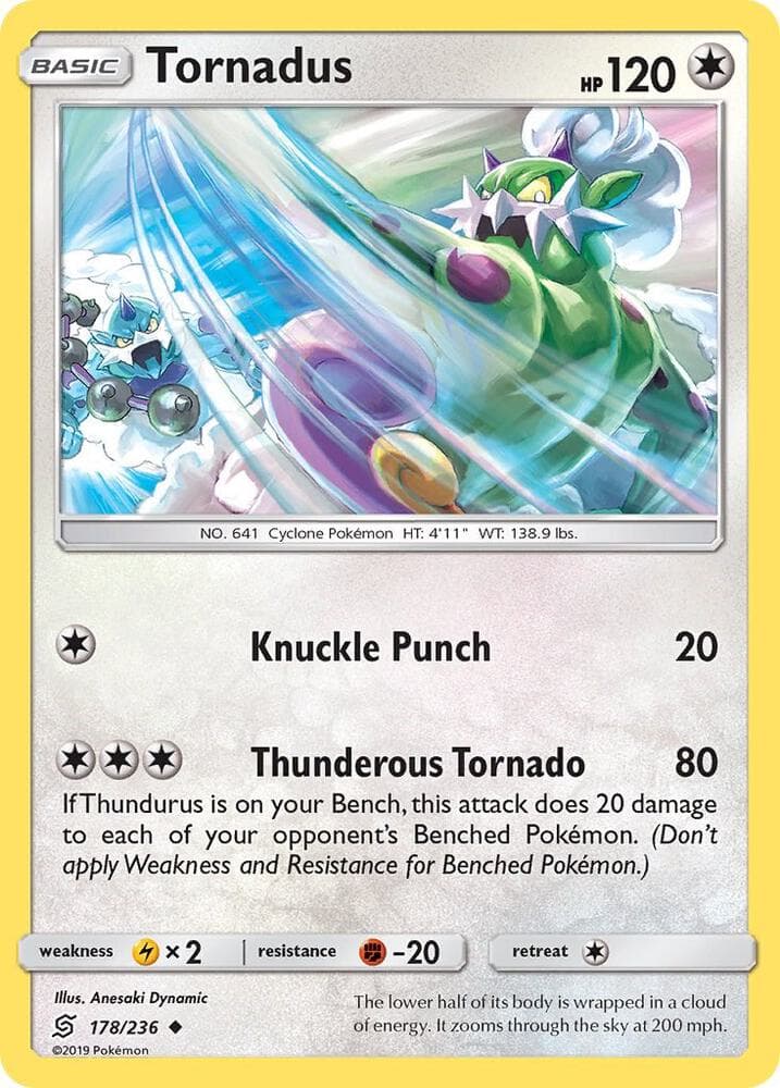 Tornadus (178) 2019 Pokemon Sun & Moon Unified Minds