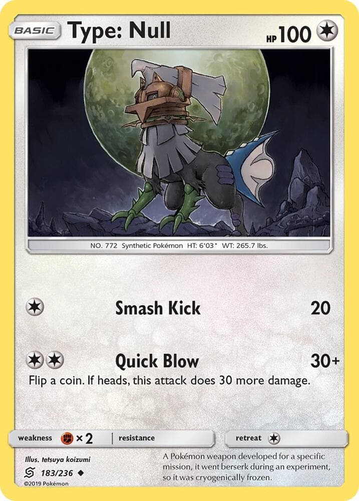 Type: Null-Reverse Foil (183) 2019 Pokemon Sun & Moon Unified Minds