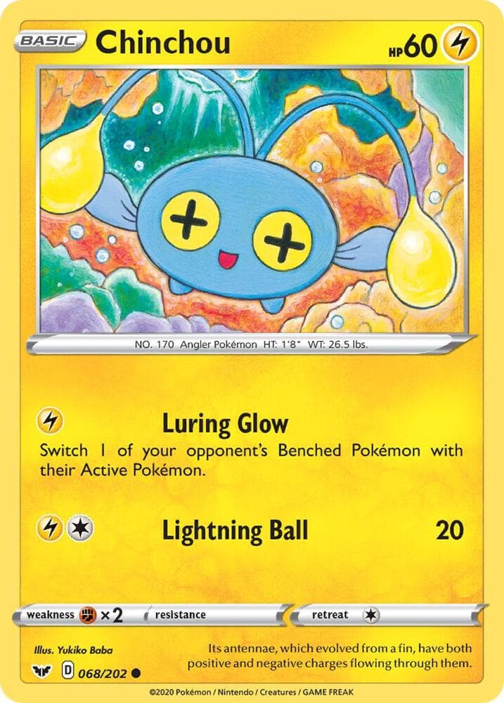 Chinchou (068) 2020 Pokemon Sword & Shield