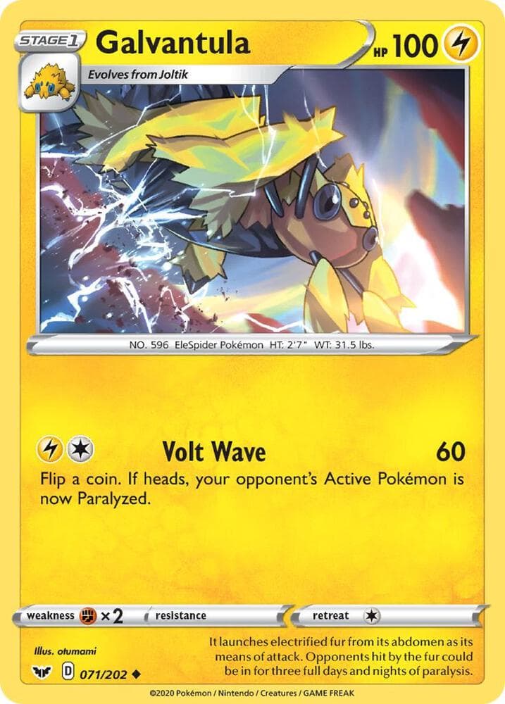 Galvantula (071) 2020 Pokemon Sword & Shield