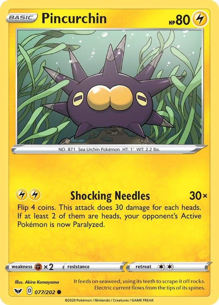 Pincurchin (077) 2020 Pokemon Sword & Shield