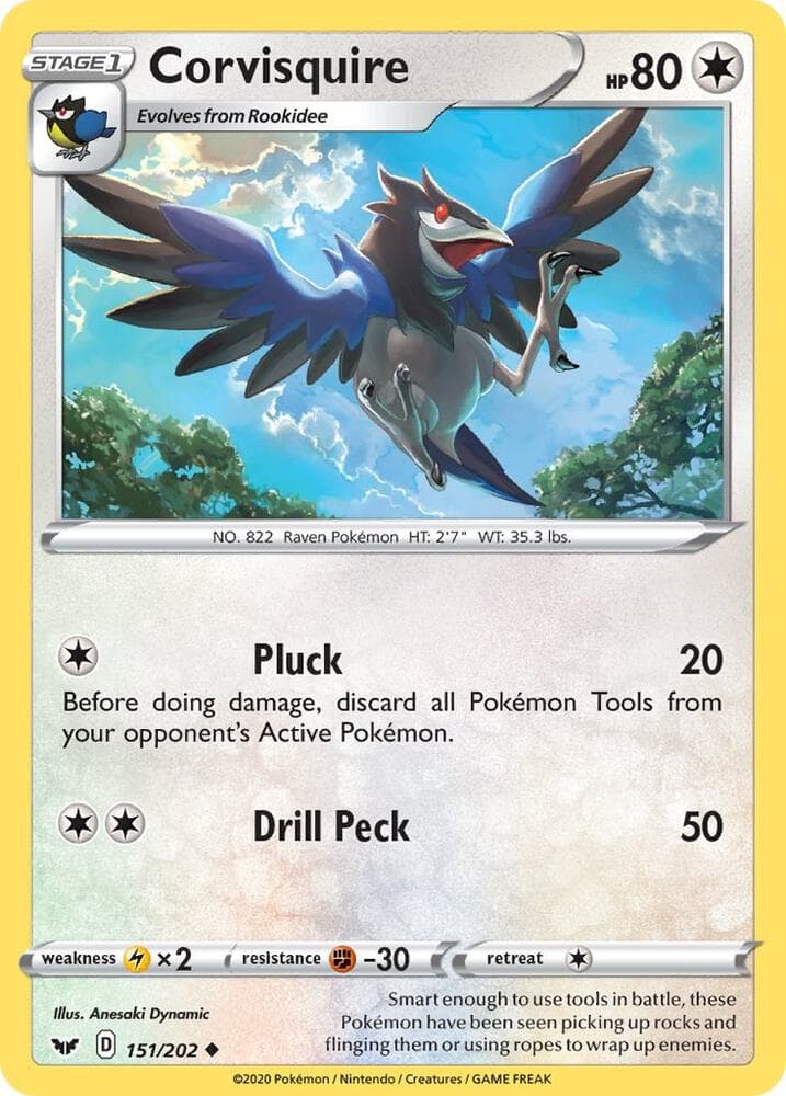 Corvisquire (151) 2020 Pokemon Sword & Shield
