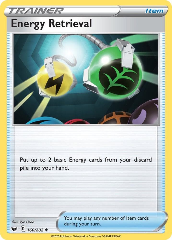 pokemon sword and shield energy cards Darkness - 236/203 - Secret Rare - & before you put it into your hand Energy Retrieval (127) 2023 Pokemon