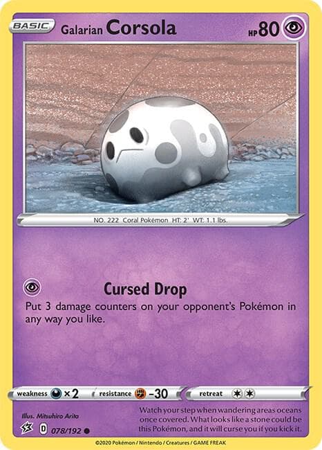 Galarian Corsola (078) 2020 Pokemon Sword & Shield Rebel Clash