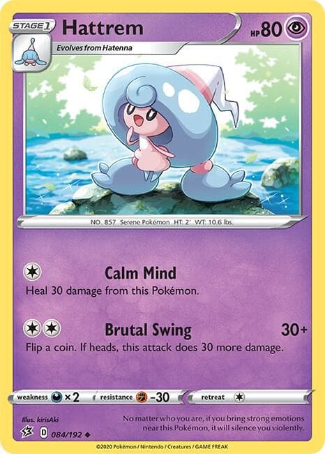 Hattrem-Reverse Foil (084) 2020 Pokemon Sword & Shield Rebel Clash