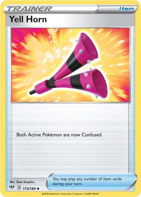 Yell Horn-Reverse Foil (173) 2020 Pokemon Sword & Shield Darkness Ablaze
