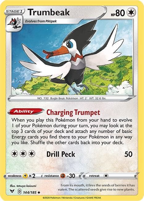 Trumbeak (144) 2020 Pokemon Sword & Shield Vivid Voltage