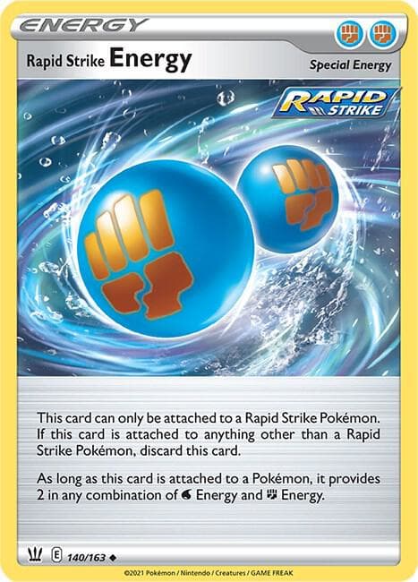 Rapid Strike Energy-Reverse Foil (140) 2021 Pokemon Sword & Shield Battle Styles