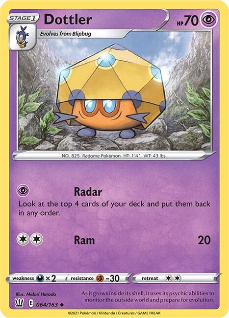 Dottler (064) 2021 Pokemon Sword & Shield Battle Styles