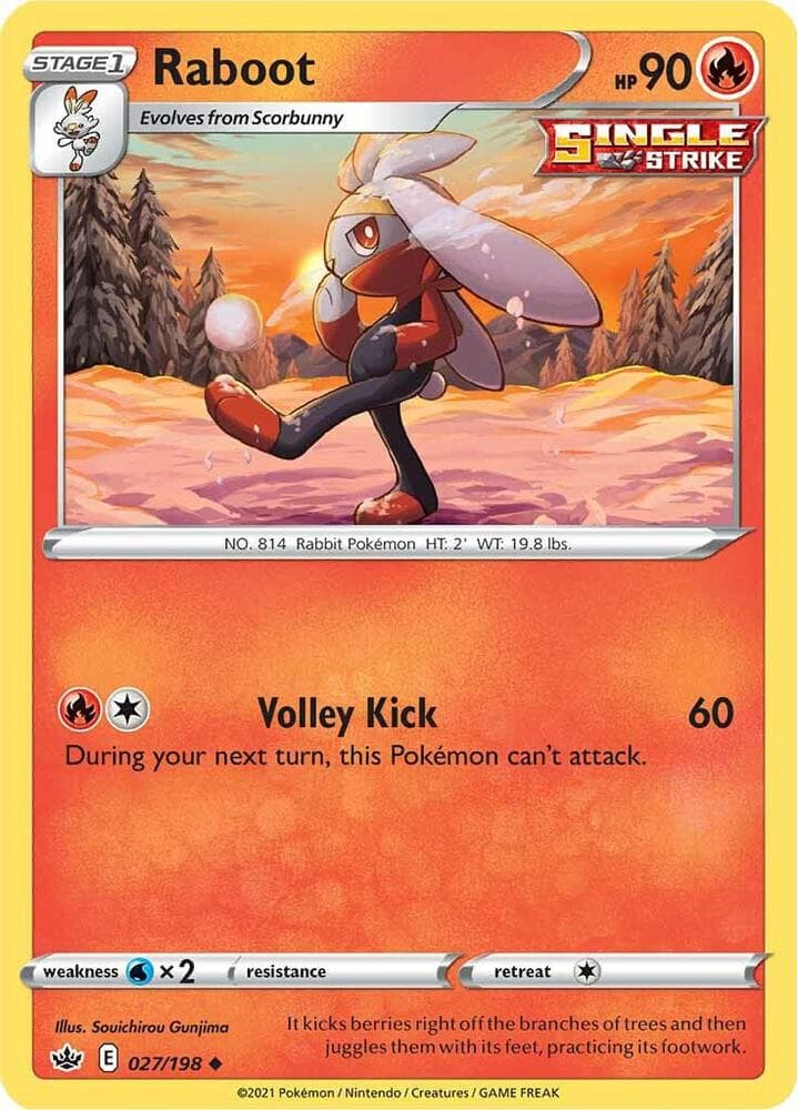 Raboot (027) 2021 Pokemon Sword & Shield Chilling Reign