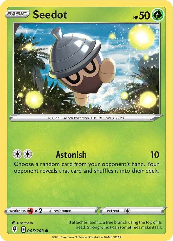 Seedot (005) 2021 Pokemon Sword & Shield Evolving Skies
