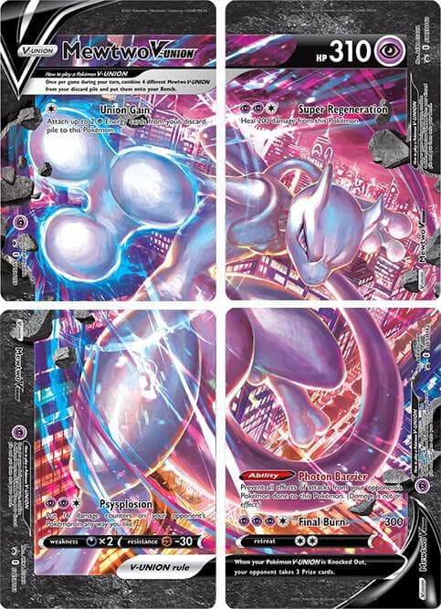 SWSH: Sword & Shield Promo Cards Mewtwo V-UNION [Set of 4]