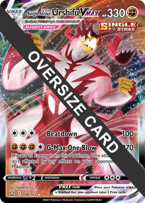 Full Art/Single Strike Urshifu Vmax (086) 2022 Pokemon Play! Pokemon Prize Pack: Series 1