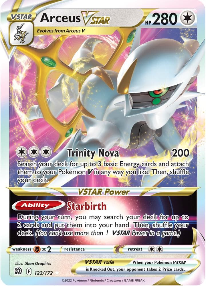 arceus v pokemon card value 122/172 Brilliant Stars - Ultra Rare When your Pokmon V is Knocked Out Full Art/Arceus V (166) 2022