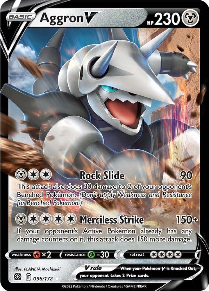 aggron vmax pokemon card value V & 097/172 Brilliant Stars Pokemon Aggron VMAX Like new