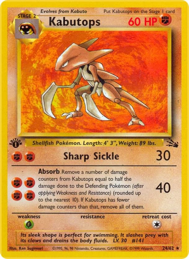 aerodactyl pokemon card 1995 [1st Edition] #15 Fossil 1st Edition Holofoil — buy this pokémon card at Poké Jeux. Aerodactyl (1/62) - Fossil 1st