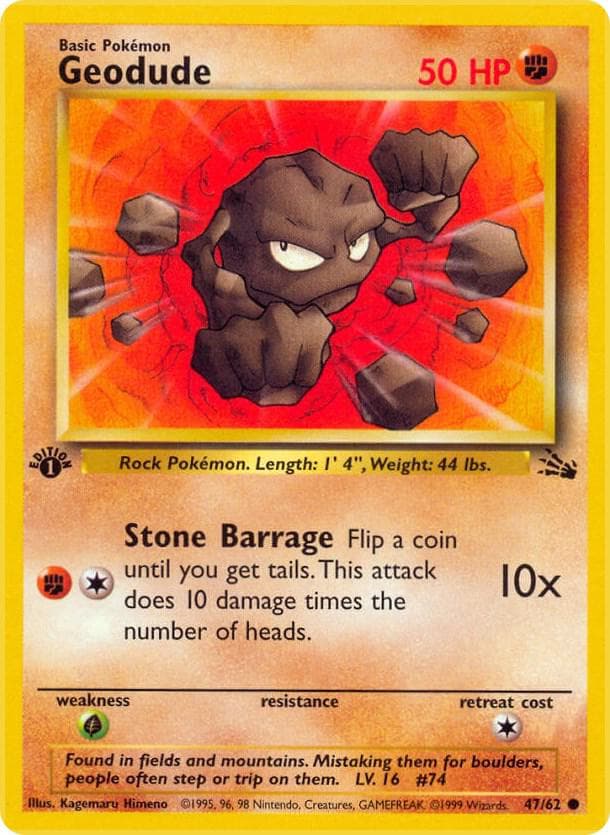1999 geodude pokemon card CGC GEM 10 Silver Foil Topps (Graded Card) – Phurion Shuffle your deck afterward 1999 Vintage Geodude Topps Tv