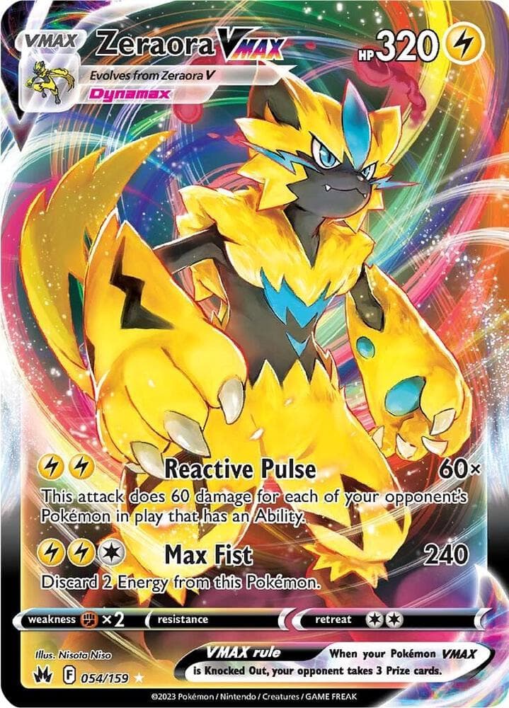 zeraora v pokemon card value - VSTAR - **Oversize** - Pokmon Jumbo Colorless Cross Fist (100) If 1 of your other Rapid Strike Pokmon used an attack during your last turn Zeraora V 053 - Holofoil