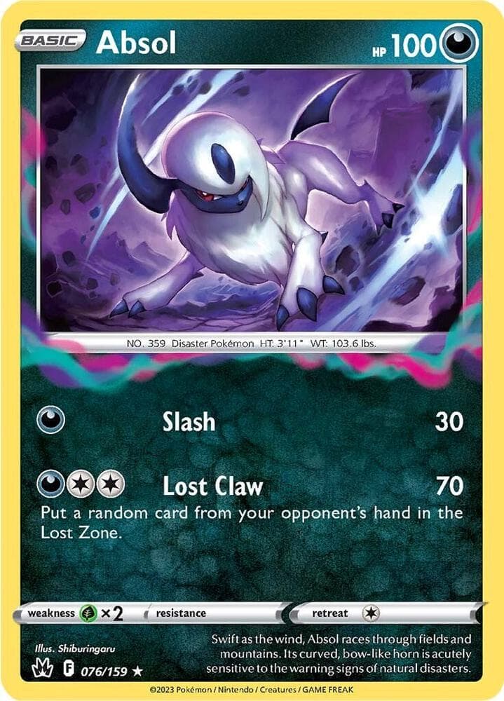 absol pokemon card value 2023 ex 135/197 Double Rare - Obsidian Flames Darkness / 210 / Basic Attack 1 Absol 036/062