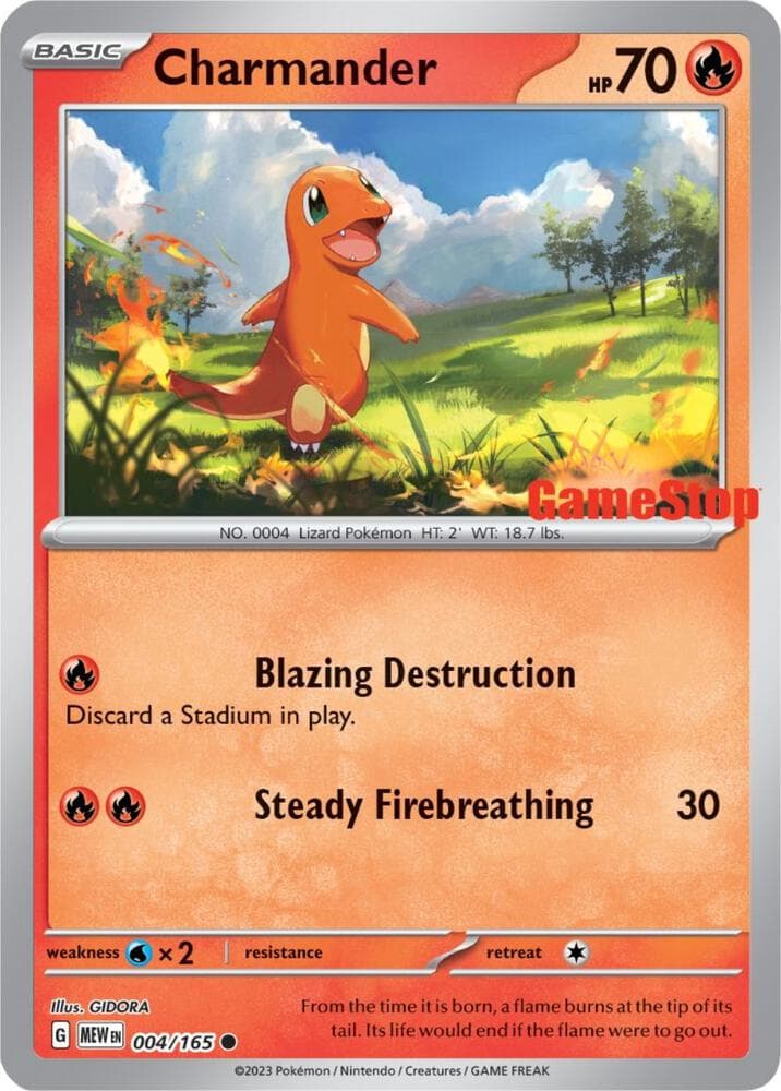charmander pokemon center promo card 2023 Scarlet & Violet Pokemon Exclusive Charmande Pokemon Cards Japanese in the world Charmander 044 - Holofoil SV