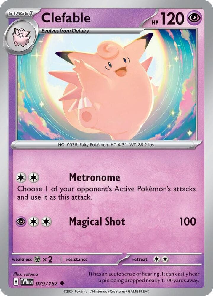 Clefable (079) 2024 Pokemon Twm EN-Twilight Masquerade