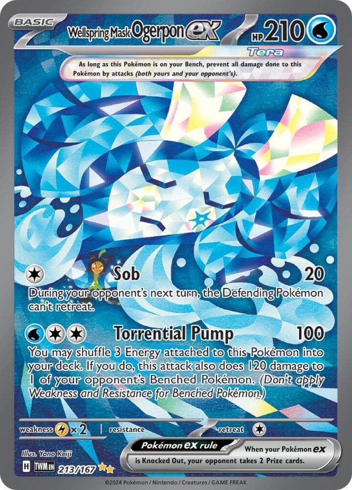ogerpon pokemon card value  Hearthflame Mask ex 192/167  Twilight Masquerade  Full Art Pokemon  Secret Rare : Toys & Games Placeholder Image Provided I really want an Ogerpon