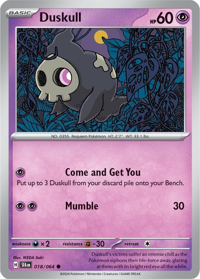 Duskull (018) 2024 Pokemon Sfa EN-Shrouded Fable