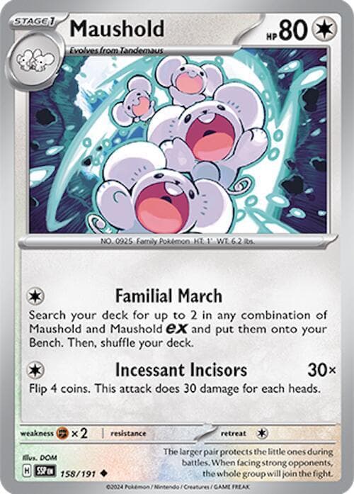 maushold ex pokemon card value 161/198 - Scarlet & Violet - Evolution 3 Set Listed cards may have imperfections. Maushold ex (PAR 155) -