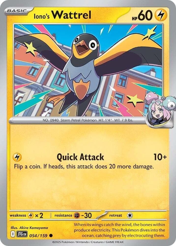 Iono's Wattrel (054) 2025 Pokemon Jtg EN-Journey Together