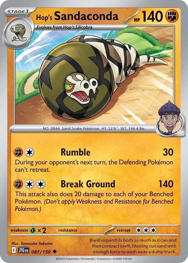 Hop's Sandaconda (087) 2025 Pokemon Jtg EN-Journey Together