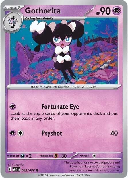 Gothorita Reverse Holo (042) 2025 Pokemon Wht EN-White Flare