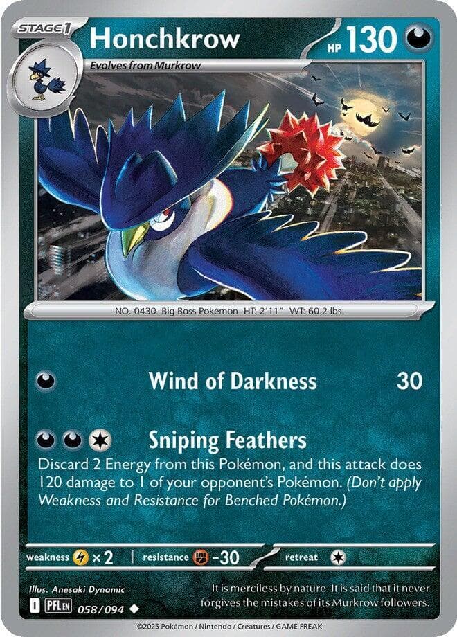 Honchkrow (058) 2025 Pokemon Pfl EN-Phantasmal Flames