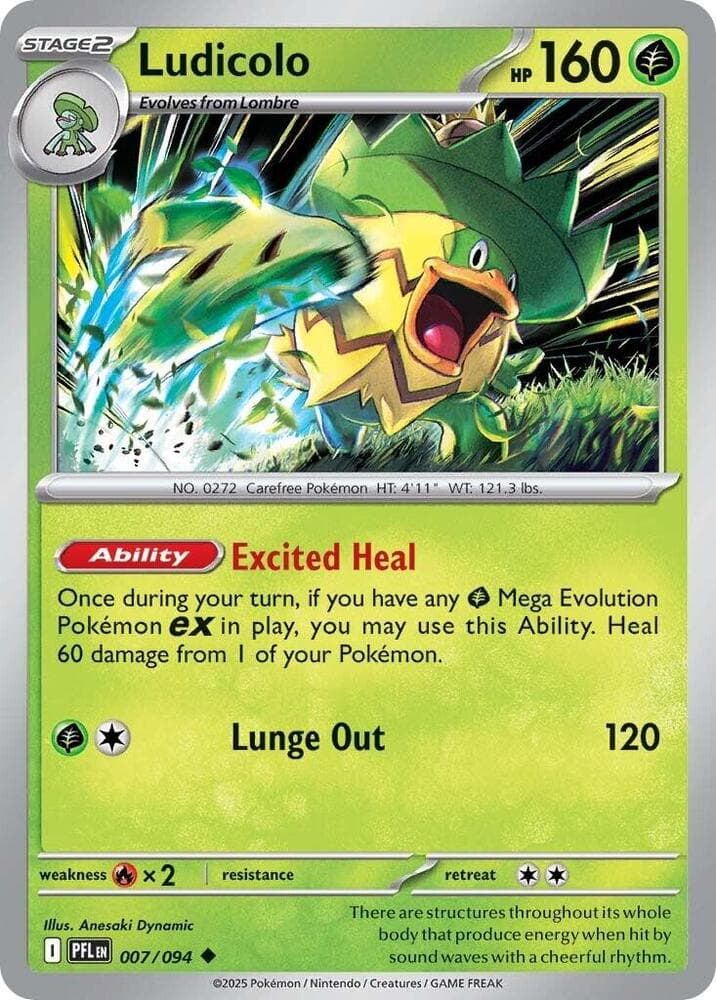 Ludicolo (007) 2025 Pokemon Pfl EN-Phantasmal Flames