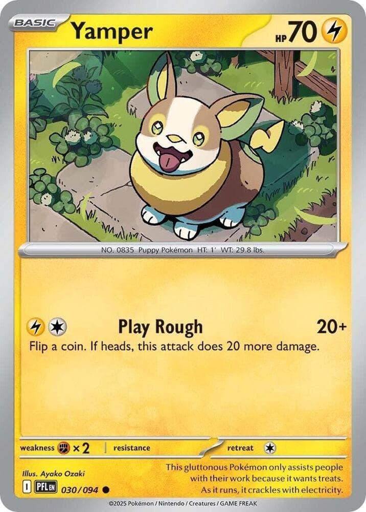 Yamper (030) 2025 Pokemon Pfl EN-Phantasmal Flames
