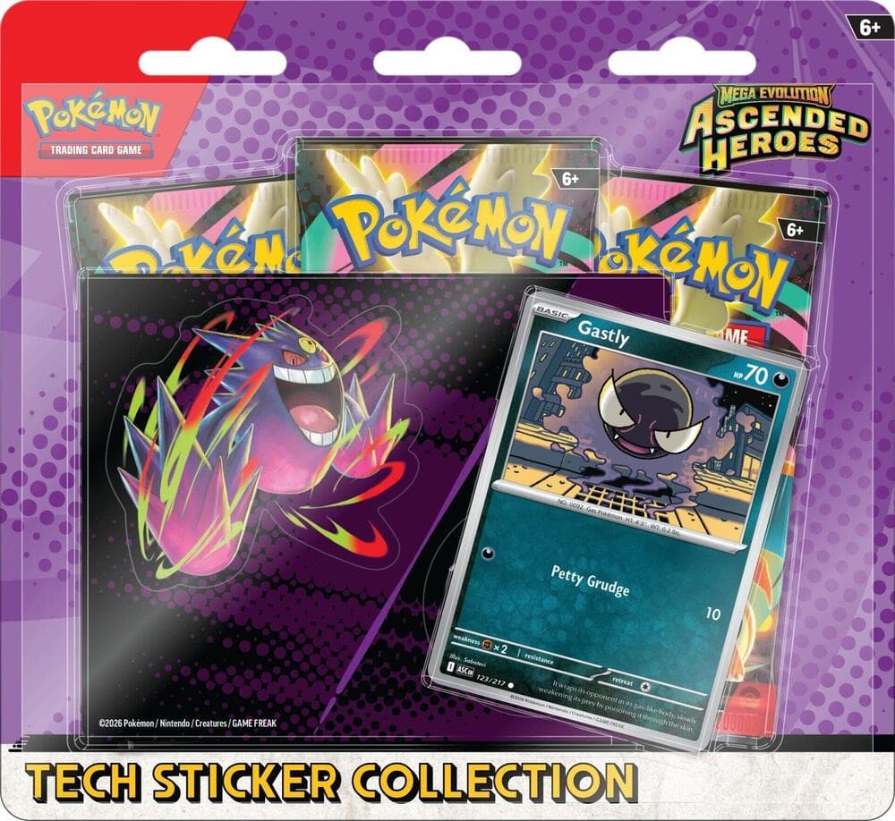 Mega Evolution: Ascended Heroes Tech Sticker Collection - Gastly - ME: Ascended Heroes