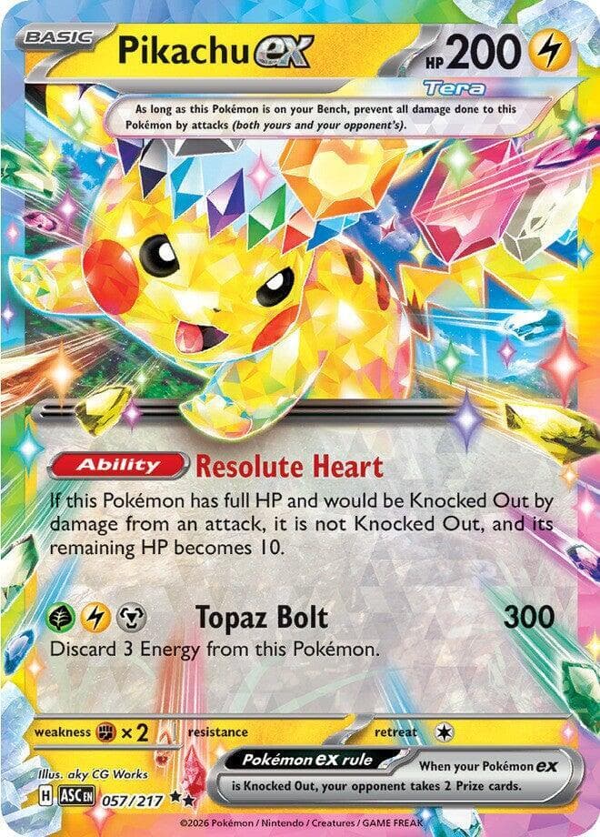 Pikachu EX (057) 2026 Pokemon Asc EN-Ascended Heroes