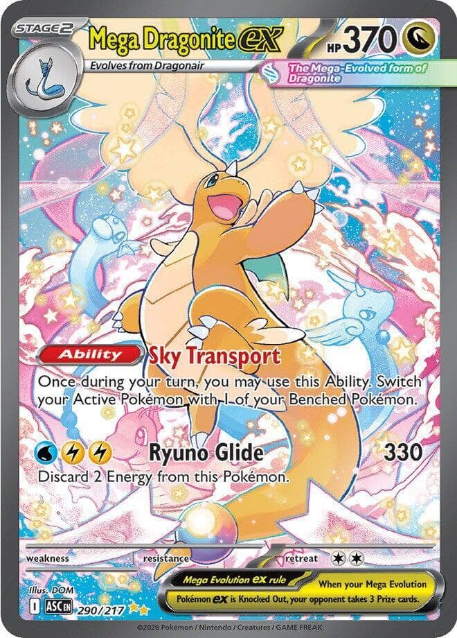 dragonite pokemon card vmax S-P] Vstar 293/S-PP [2] Shred (50) This attacks damage isnt affected by any effects on your opponents Active Pokemon Mega Dragonite ex SAR -