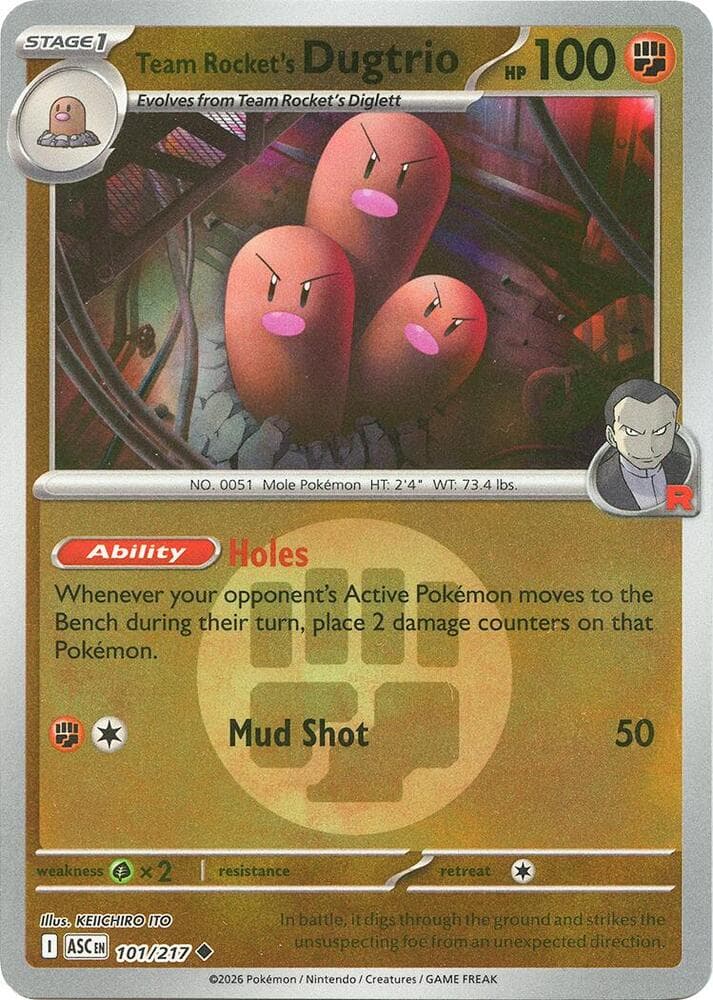 ME: Ascended Heroes Team Rocket's Dugtrio 101