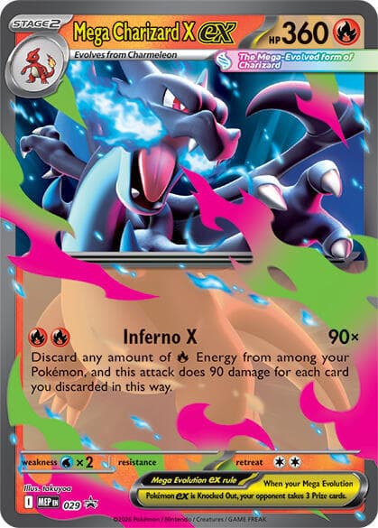 Mega Charizard X EX Mega Charizard Tin (029) 2026 Pokemon Mep EN-Me Black Star Promo