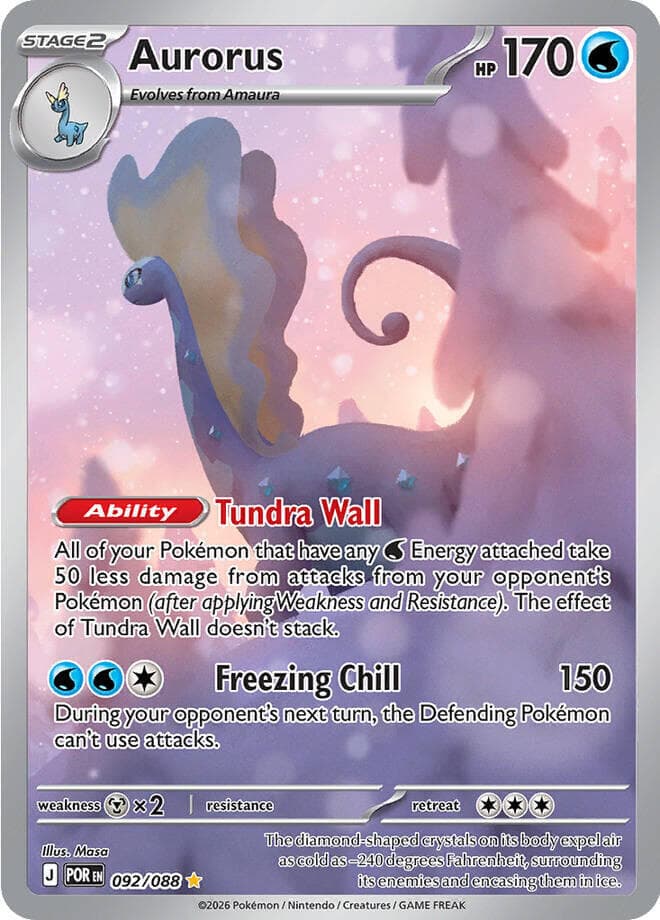 Aurorus Illustration Rare (092) 2026 Pokemon Por EN-Perfect Order