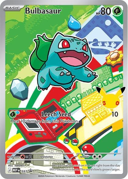 Bulbasaur First Partner Illustration Collection Series 1 (037) 2026 Pokemon Mep EN-Me Black Star Promo