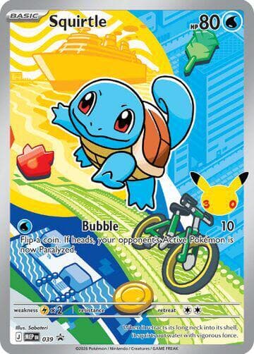 Squirtle First Partner Illustration Collection Series 1 (039) 2026 Pokemon Mep EN-Me Black Star Promo