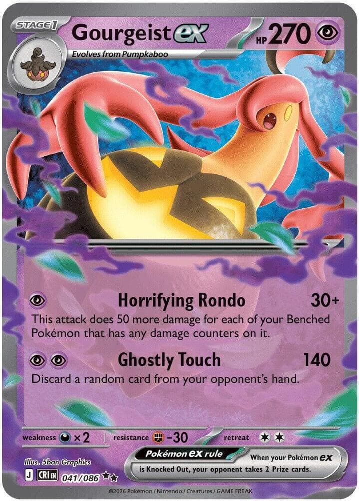 Gourgeist EX (041) 2026 Pokemon Cri EN-Chaos Rising