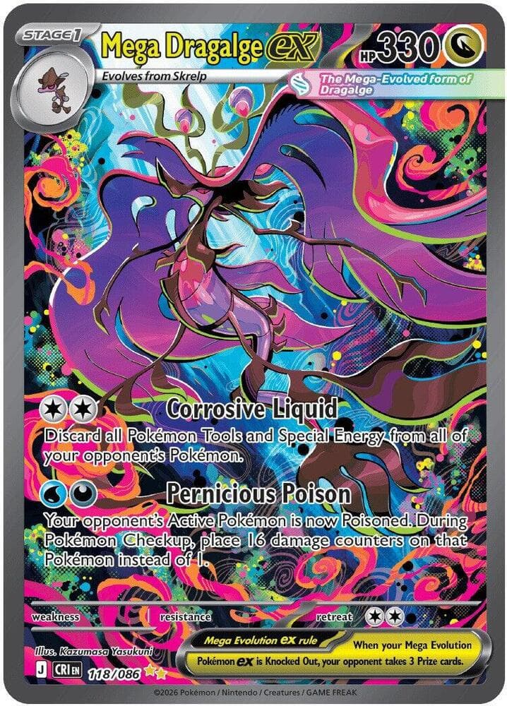 Mega Dragalge EX Special Illustration Rare (118) 2026 Pokemon Cri EN-Chaos Rising
